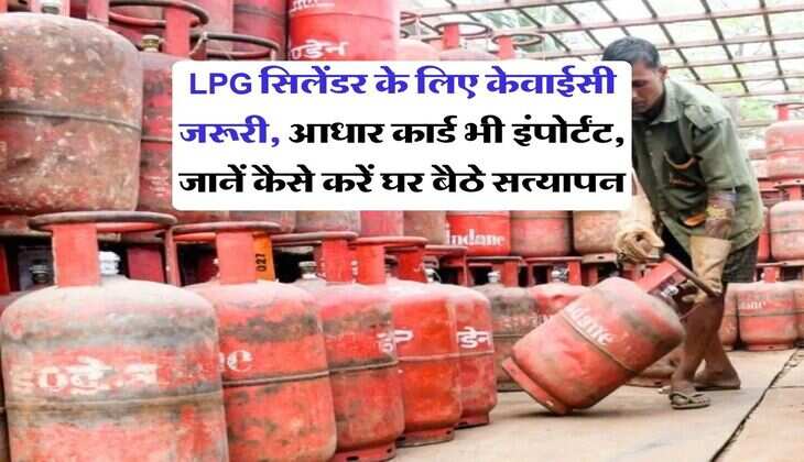 LPG सिलेंडर के लिए केवाईसी जरूरी, आधार कार्ड भी इंपोर्टंट, जानें कैसे करें घर बैठे सत्यापन