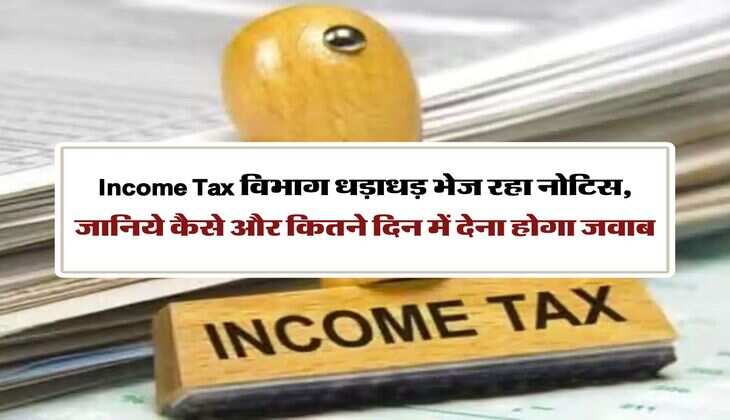 Income Tax विभाग धड़ाधड़ भेज रहा नोटिस, जानिये कैसे और कितने दिन में देना होगा जवाब
