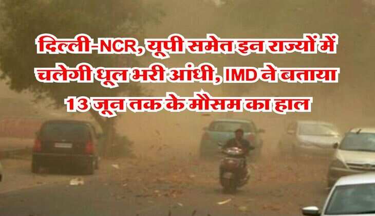 Weather Update : दिल्ली-NCR, यूपी समेत इन राज्यों में चलेगी धूल भरी आंधी, IMD ने बताया 13 जून तक के मौसम का हाल