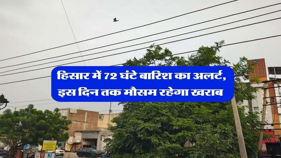 Hisar ka Mausam 12 October 2026 : हिसार में 72 घंटे बारिश का अलर्ट, देखें आज का अलर्ट