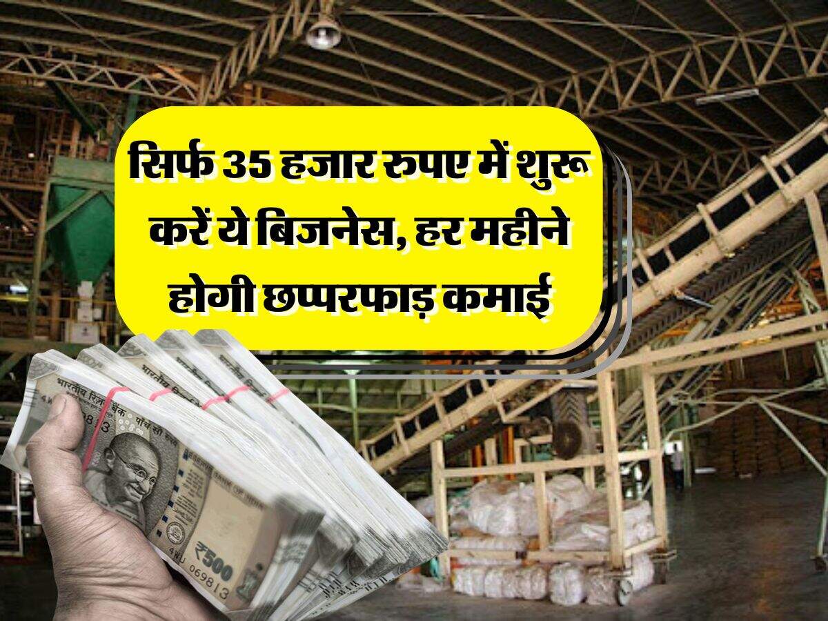 Business idea : सिर्फ 35 हजार रुपए में शुरू करें ये बिजनेस, हर महीने होगी छप्परफाड़ कमाई