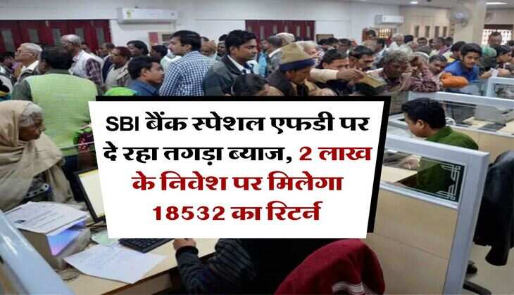 SBI बैंक स्पेशल एफडी पर दे रहा तगड़ा ब्याज, 2 लाख के निवेश पर मिलेगा 18532 का रिटर्न&nbsp;