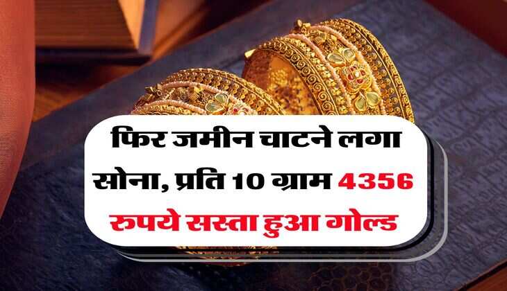 Gold Rate : फिर जमीन चाटने लगा सोना, प्रति 10 ग्राम 4356 रुपये सस्ता हुआ गोल्ड