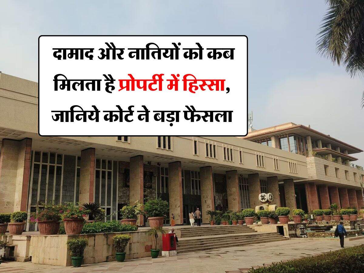 Property Rights : दामाद और नातियों को कब मिलता है प्रोपर्टी में हिस्सा, जानिये कोर्ट ने बड़ा फैसला
