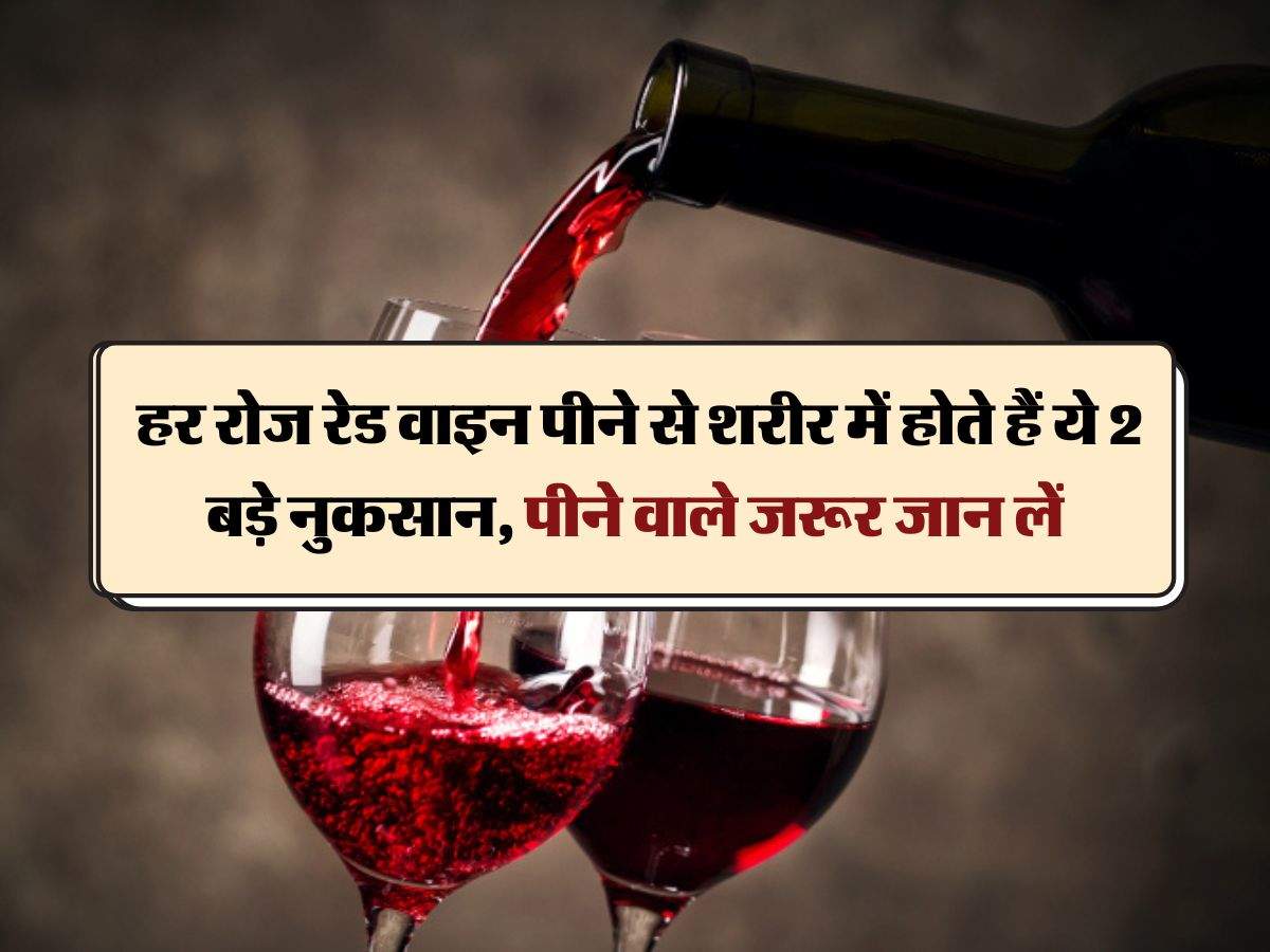 Alcohol : हर रोज रेड वाइन पीने से शरीर में होते हैं ये 2 बड़े नुकसान, पीने वाले जरूर जान लें