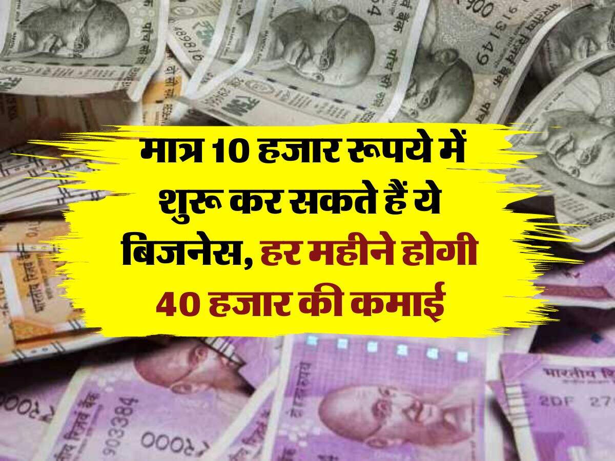 Business Idea: मात्र 10 हजार रूपये में शुरू कर सकते हैं ये बिजनेस, हर महीने होगी 40 हजार की कमाई
