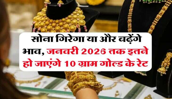 Gold Rate : सोना गिरेगा या और बढ़ेंगे भाव, जनवरी 2026 तक इतने हो जाएंगे 10 ग्राम गोल्ड के रेट