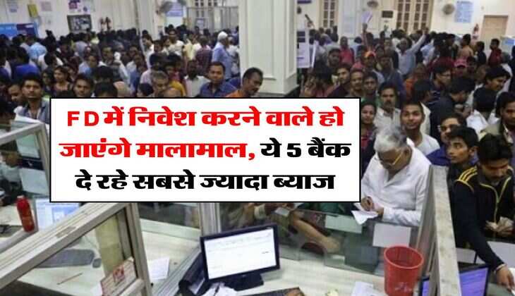 FD में निवेश करने वाले हो जाएंगे मालामाल, ये 5 बैंक दे रहे सबसे ज्यादा ब्याज