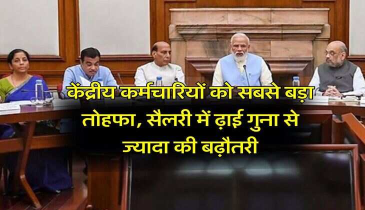salary structure : केंद्रीय कर्मचारियों को सबसे बड़ा तोहफा, सैलरी में ढ़ाई गुना से ज्यादा की बढ़ौतरी
