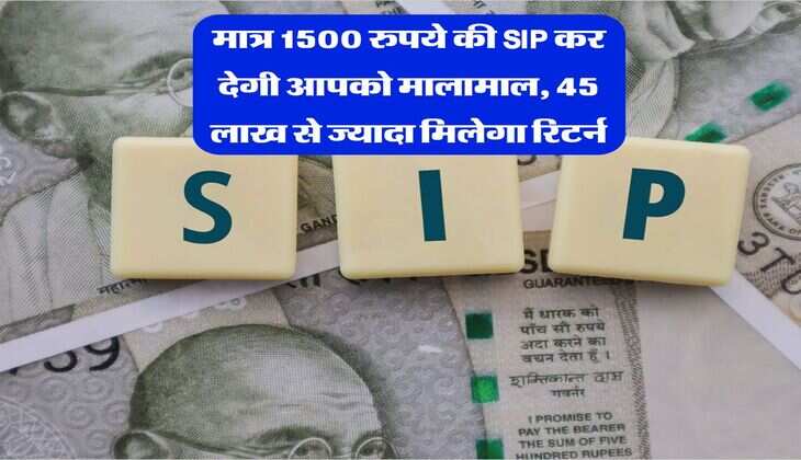 SIP Calculation : मात्र 1500 रुपये की SIP कर देगी आपको मालामाल, 45 लाख से ज्यादा मिलेगा रिटर्न