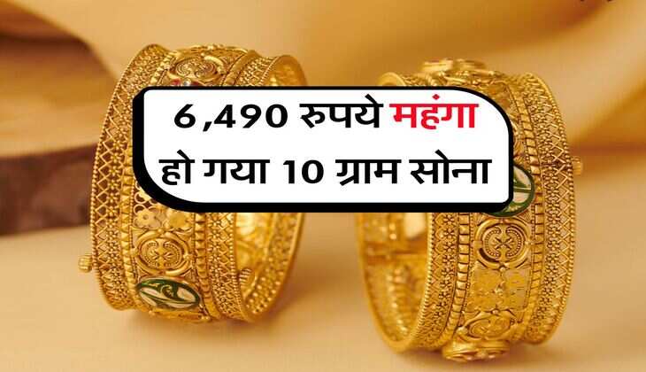 Gold Rate : 6,490 रुपये महंगा हो गया 10 ग्राम सोना