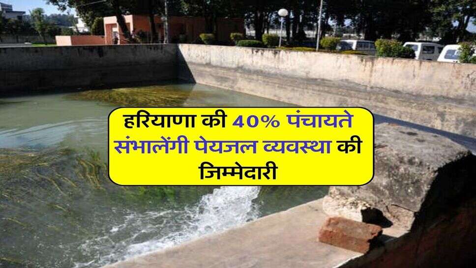 हरियाणा की 40% पंचायते संभालेंगी पेयजल व्यवस्था की जिम्मेदारी