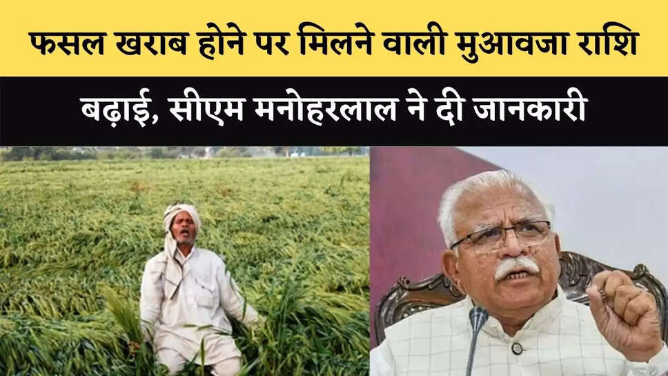Increased compensation amount for crop failure, CM Manoharlal gave information