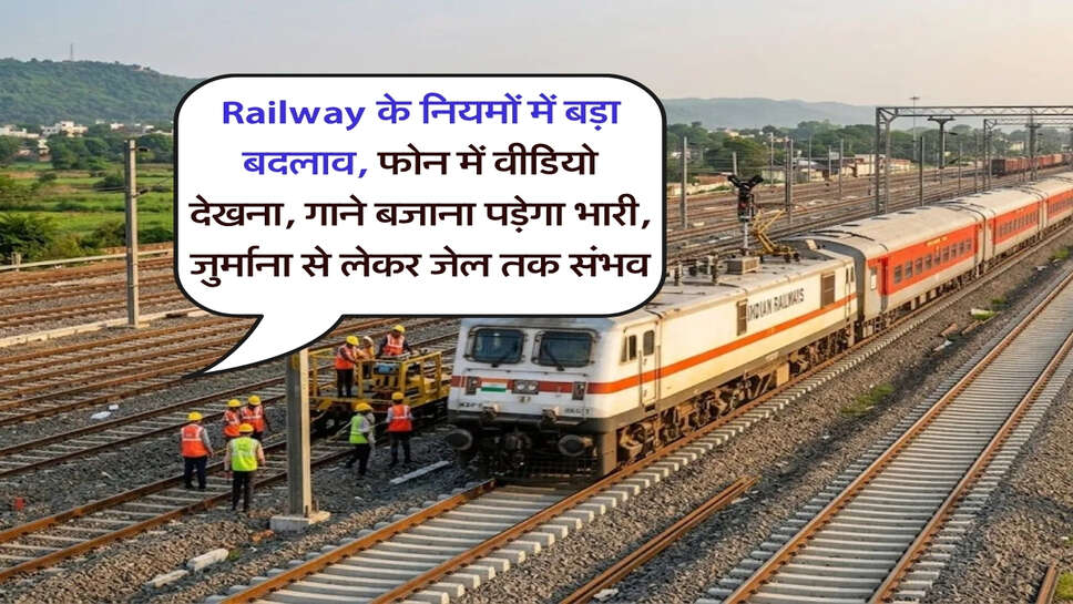 Railway के नियमों में बड़ा बदलाव, फोन में वीडियो देखना, गाने बजाना पड़ेगा भारी, जुर्माना से लेकर जेल तक संभव