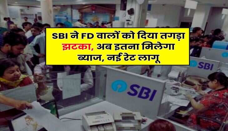 SBI ने FD वालों को दिया तगड़ा झटका, अब इतना मिलेगा ब्याज, नई रेट लागू