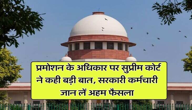 Supreme Court : प्रमोशन के अधिकार पर सुप्रीम कोर्ट ने कही बड़ी बात, सरकारी कर्मचारी जान लें अहम फैसला