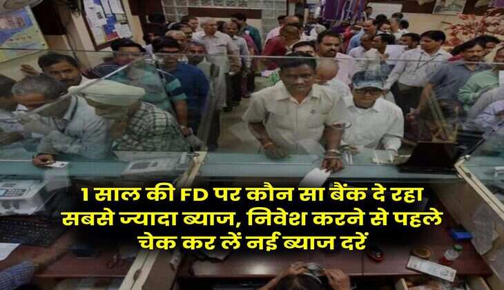 Fixed Deposit : 1 साल की FD पर कौन सा बैंक दे रहा सबसे ज्यादा ब्याज, निवेश करने से पहले चेक कर लें नई ब्याज दरें