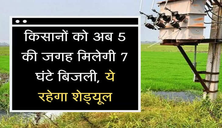 Electricity Schedule किसानों को अब 5 की जगह मिलेगी 7 घंटे बिजली, ये रहेगा शेड्यूल
