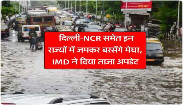 Weather Update : दिल्ली-NCR समेत इन राज्यों में जमकर बरसेंगे मेघा, IMD  ने दिया ताजा अपडेट