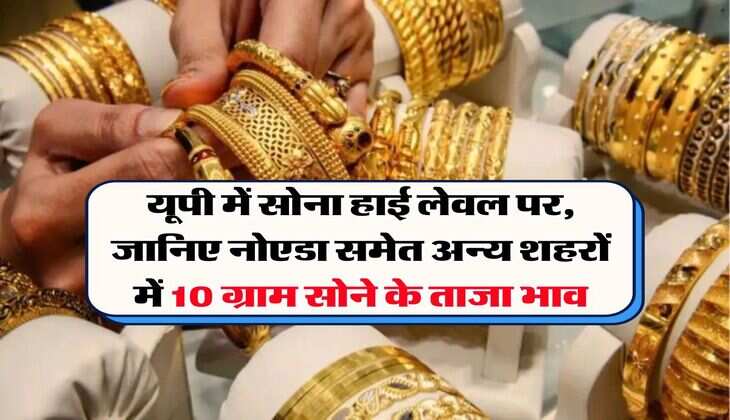  यूपी में सोना हाई लेवल पर, जानिए नोएडा समेत अन्य शहरों में 10 ग्राम सोने के ताजा भाव