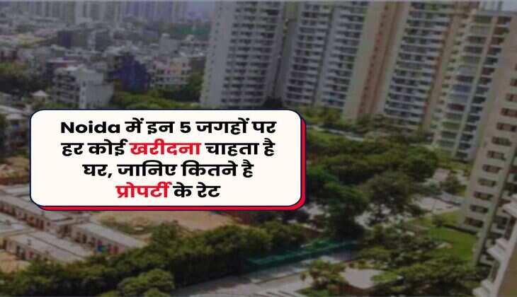 Noida में इन 5 जगहों पर हर कोई खरीदना चाहता है घर, जानिए कितने है प्रोपर्टी के रेट