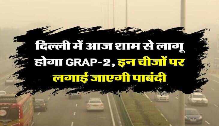 Delhi NCR : दिल्ली में आज शाम से लागू होगा GRAP-2, इन चीजों पर लगाई जाएगी पाबंदी