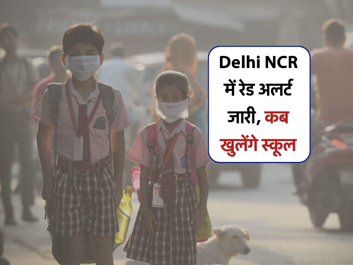 Delhi NCR में रेड अलर्ट जारी, कब खुलेंगे स्कूल, जान लें लेटेस्ट अपडेट