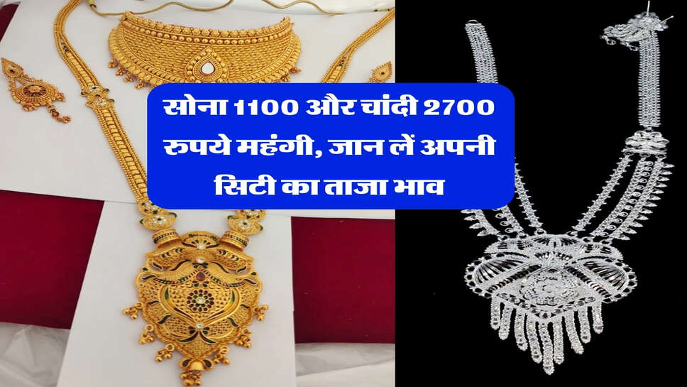 Gold Silver Price 16 October 2026 : सोना 1100 और चांदी 2700 रुपये महंगी, जान लें अपनी सिटी का ताजा भाव
