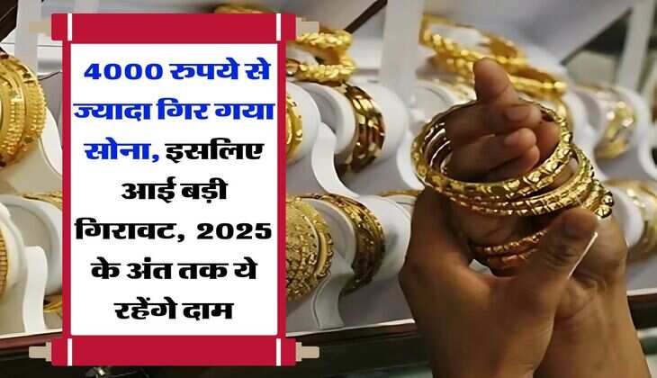 Gold Rate : 4000 रुपये से ज्यादा गिर गया सोना, इसलिए आई बड़ी, आगे ये रहेंगे दाम