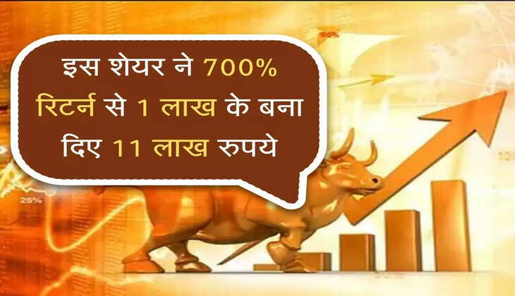 इस शेयर ने मिट्‌टी का बना दिया सोना! 700% रिटर्न से 1 लाख के बन गए 11 लाख रुपये
