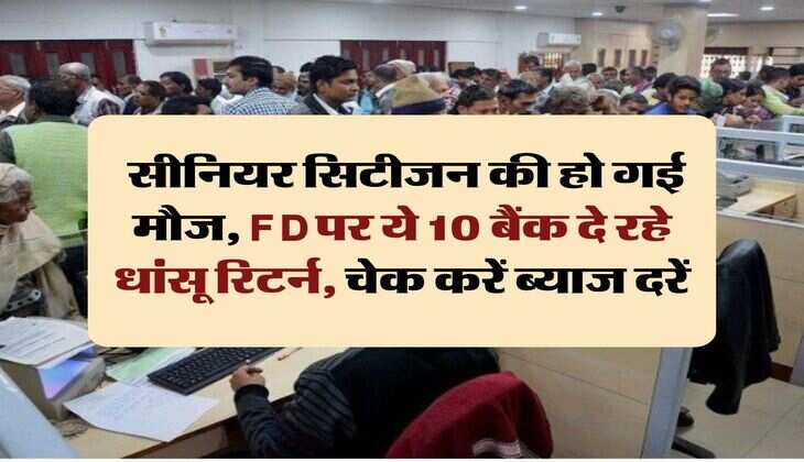 Senior Citizen : सीनियर सिटीजन की हो गई मौज, FD पर ये 10 बैंक दे रहे धांसू रिटर्न, चेक करें ब्याज दरें