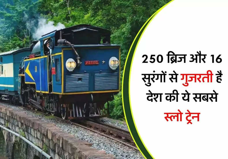 Indian Railways: 250 ब्रिज और 16 सुरंगों से गुजरती है देश की ये सबसे स्लो ट्रेन