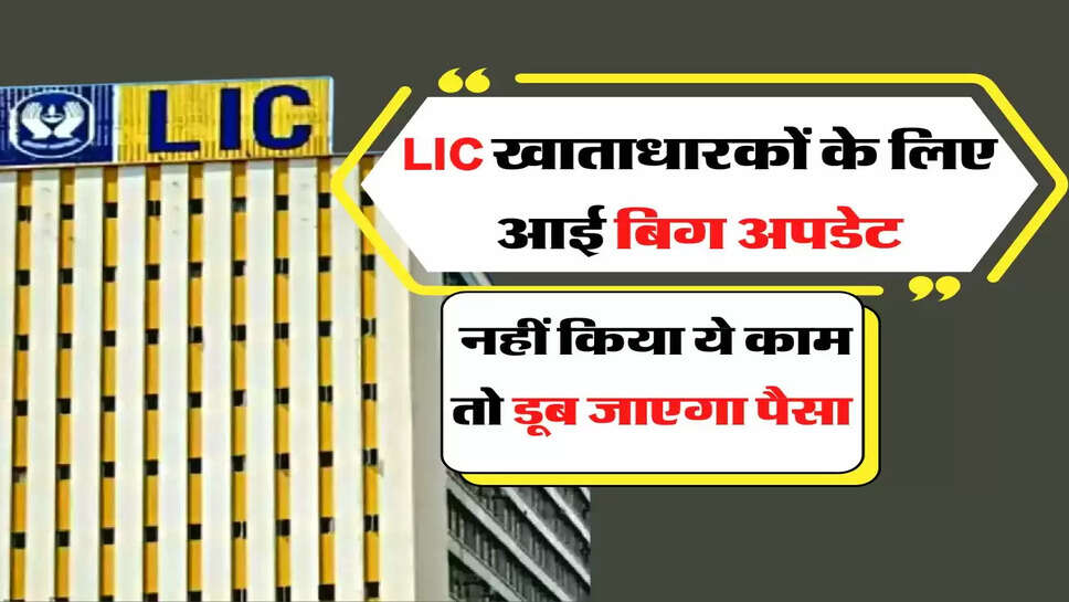 LIC खाताधारकों के लिए आई बिग अपडेट, नहीं किया ये काम तो डूब जाएगा पैसा&nbsp;