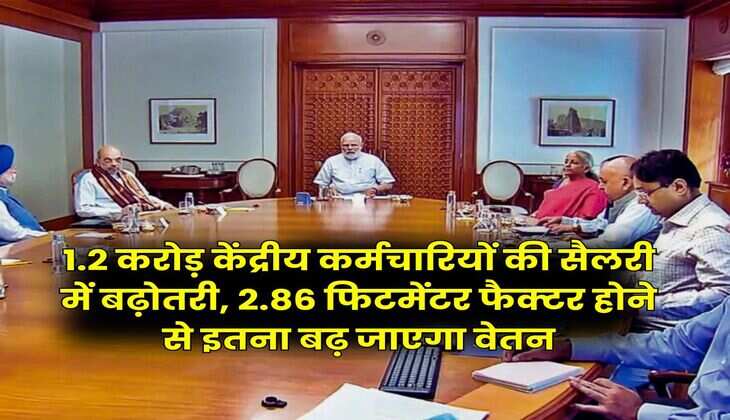 Salary Hike : 1.2 करोड़ केंद्रीय कर्मचारियों की सैलरी में बढ़ोतरी, 2.86 फिटमेंटर फैक्टर होने से इतना बढ़ जाएगा वेतन