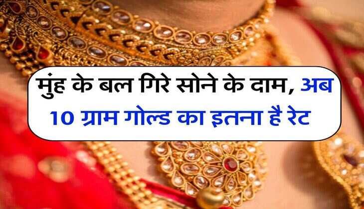Gold Rate : मुंह के बल गिरे सोने के दाम, अब 10 ग्राम गोल्ड का इतना है रेट 