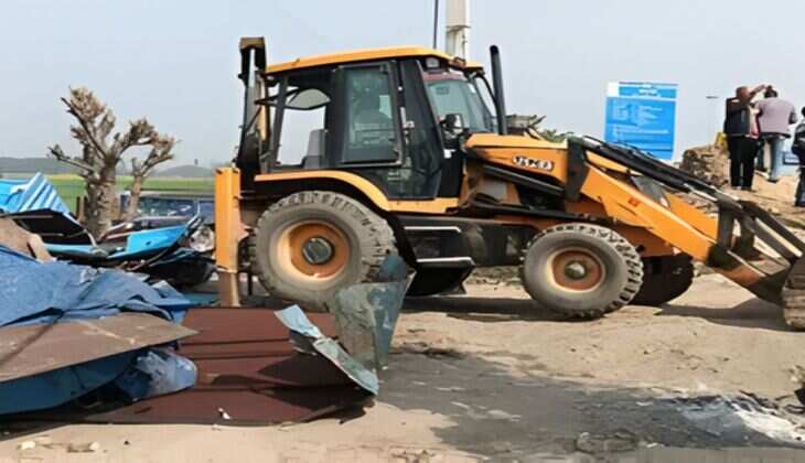 KMP एक्सप्रेसवे के किनारे चला पीला पंजा, HSIIDC विभाग करेगा अवैध निर्माण पर&nbsp;कार्रवाई