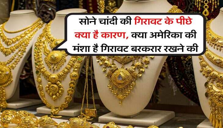 Gold Silver Rate : सोने चांदी की गिरावट के पीछे क्या है कारण, क्या अमेरिका की मंशा है गिरावट बरकरार रखने की