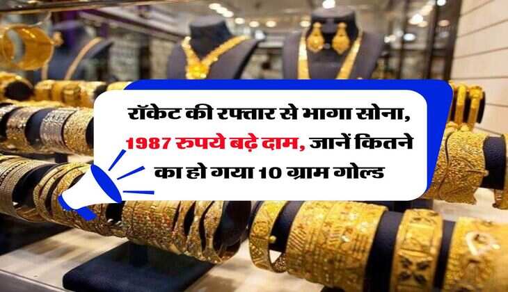 MCX Gold Rate : रॉकेट की रफ्तार से भागा सोना, 1987 रुपये बढ़े दाम, जानें कितने का हो गया 10 ग्राम गोल्ड