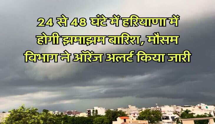 Haryana ka Mausam : 24 से 48 घंटे में हरियाणा में होगी झमाझम बारिश, मौसम विभाग ने ऑरेंज अलर्ट किया जारी