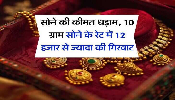 Gold Rate : सोने की कीमत धड़ाम, 10 ग्राम सोने के रेट में 12 हजार से ज्यादा की गिरवाट