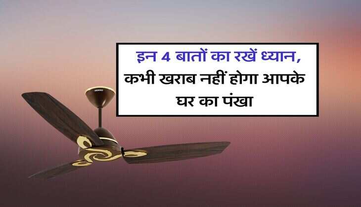 Ceiling Fan : इन 4 बातों का रखें ध्यान, कभी खराब नहीं होगा आपके घर का पंखा
