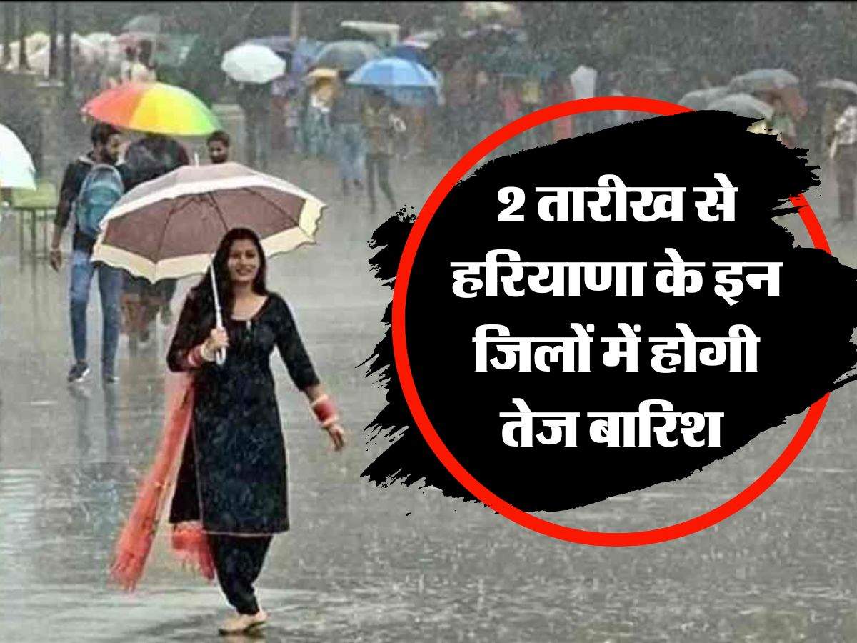 Haryana Weather: 2 तारीख से हरियाणा के इन जिलों में होगी तेज बारिश 