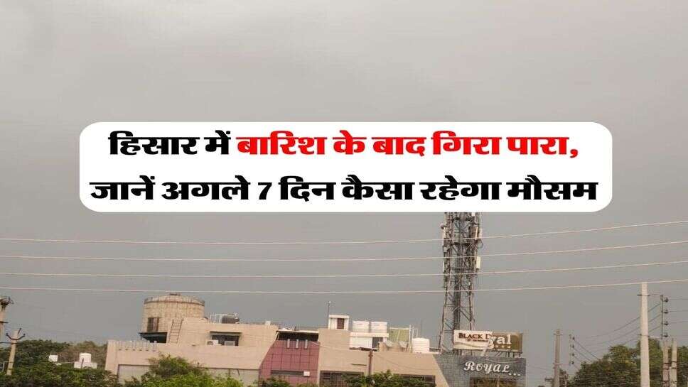 Hisar ka Mausam 25 October : हिसार में बारिश के बाद गिरा पारा, जानें अगले 7 दिन कैसा रहेगा मौसम