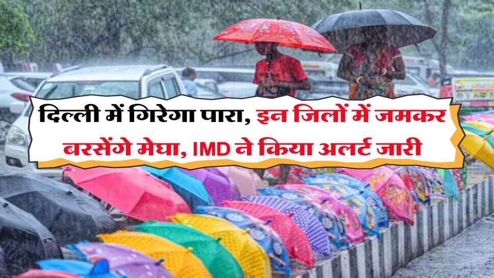 Delhi-NCR Weather : दिल्ली में गिरेगा पारा, इन जिलों में जमकर बरसेंगे मेघा, IMD ने किया अलर्ट जारी