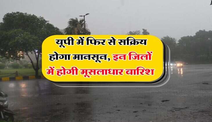 UP Monsoon Rains : यूपी में फिर से सक्रिय होगा मानसून, इन जिलों में होगी मूसलाधार बारिश