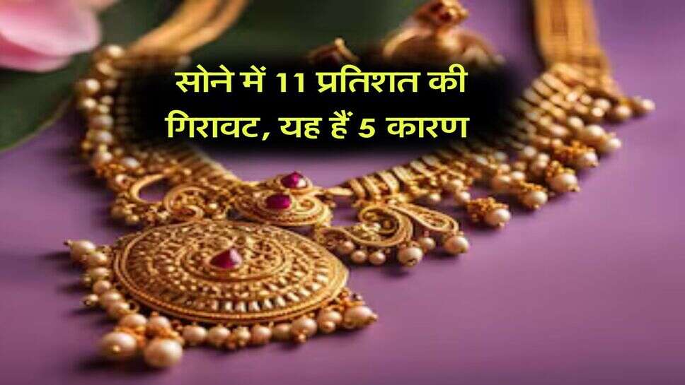 Gold Rate : सोने में 11 प्रतिशत की गिरावट, यह हैं 5 कारण