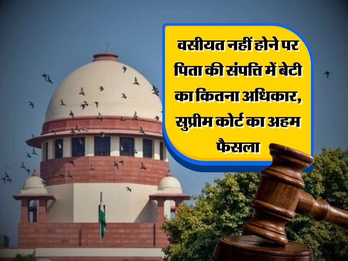 Property Rights : वसीयत नहीं होने पर पिता की संपत्ति में बेटी का कितना अधिकार, सुप्रीम कोर्ट का अहम फैसला