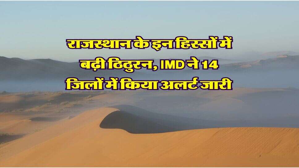 Rajasthan Winter : राजस्थान के इन हिस्सों में बढ़ी ठिठुरन, IMD ने 14 जिलों में किया अलर्ट जारी&nbsp;