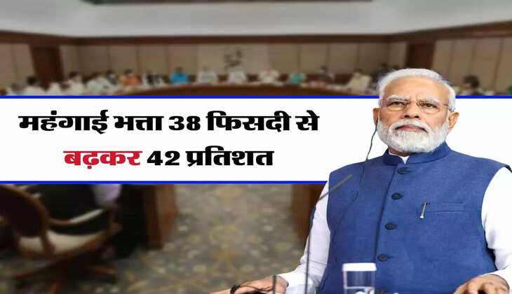 DA HIKE : कर्मचारियों का महंगाई भत्ता 38 फिसदी से बढ़कर 42 प्रतिशत