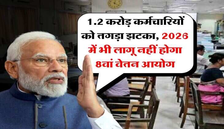 8th pay commission : 1.2 करोड़ कर्मचारियों को तगड़ा झटका, 2026 में भी लागू नहीं होगा 8वां वेतन आयोग